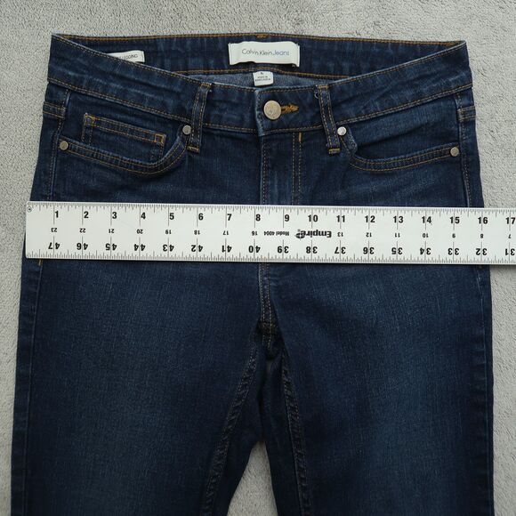 Calvin Klein Jeans Women's Size 6 Blue Low-Rise Ankle Legging Denim 26.5" Inseam - Picture 7 of 16